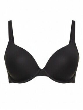 Skims Smoothing Intimate Full Coverage Lightly Lined Bra Onyx Black 34H NWT